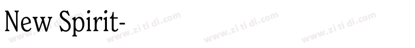 New Spirit字体转换